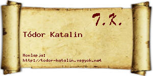 Tódor Katalin névjegykártya