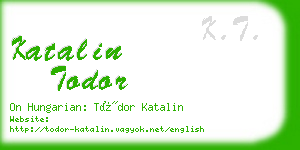 katalin todor business card